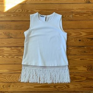 PerSe white tassel tank S